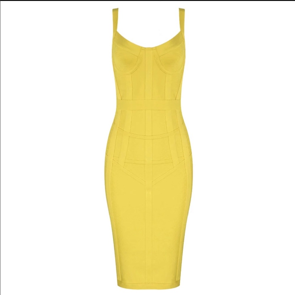 Yellow bandage dress